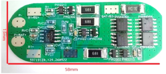 PW7126 + PW80N03×2 3-Cell Li-ion Battery Charge-Discharge Protection Board Solution, Continuous 7A, Overcurrent Protection 10A
