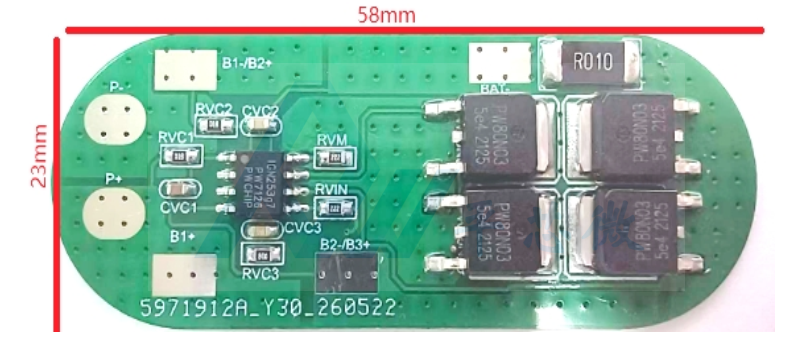 PW7126+PW80N03*4三串锂电池充放电保护板方案，持续15A，过流保护20A
