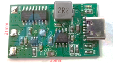 PW7120 two-cell Li-ion battery charge/discharge protection circuit + 5V 2A boost to 8.4V charging circuit PW4584A