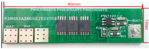 f_4d7342cd0c474f2fe754a4653607ccac.png PW7120 + PW80N03×4 2-Cell Li-ion Battery Charge-Discharge Protection Board Solution, Continuous 15A, Overcurrent Protection 30A